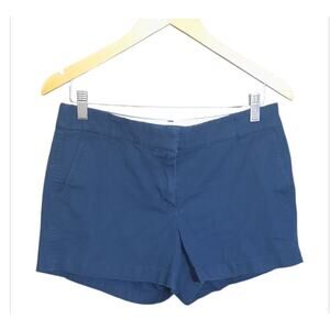 J. Crew Womens 3.5 Classic Chino Navy Shorts Side Slant Pockets Size 8